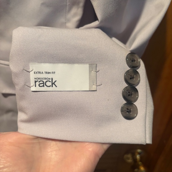 Nordstrom Rack Extra Trim Fit Suit Jacket Blazer in Lilac 40S NWOT - Picture 4 of 7